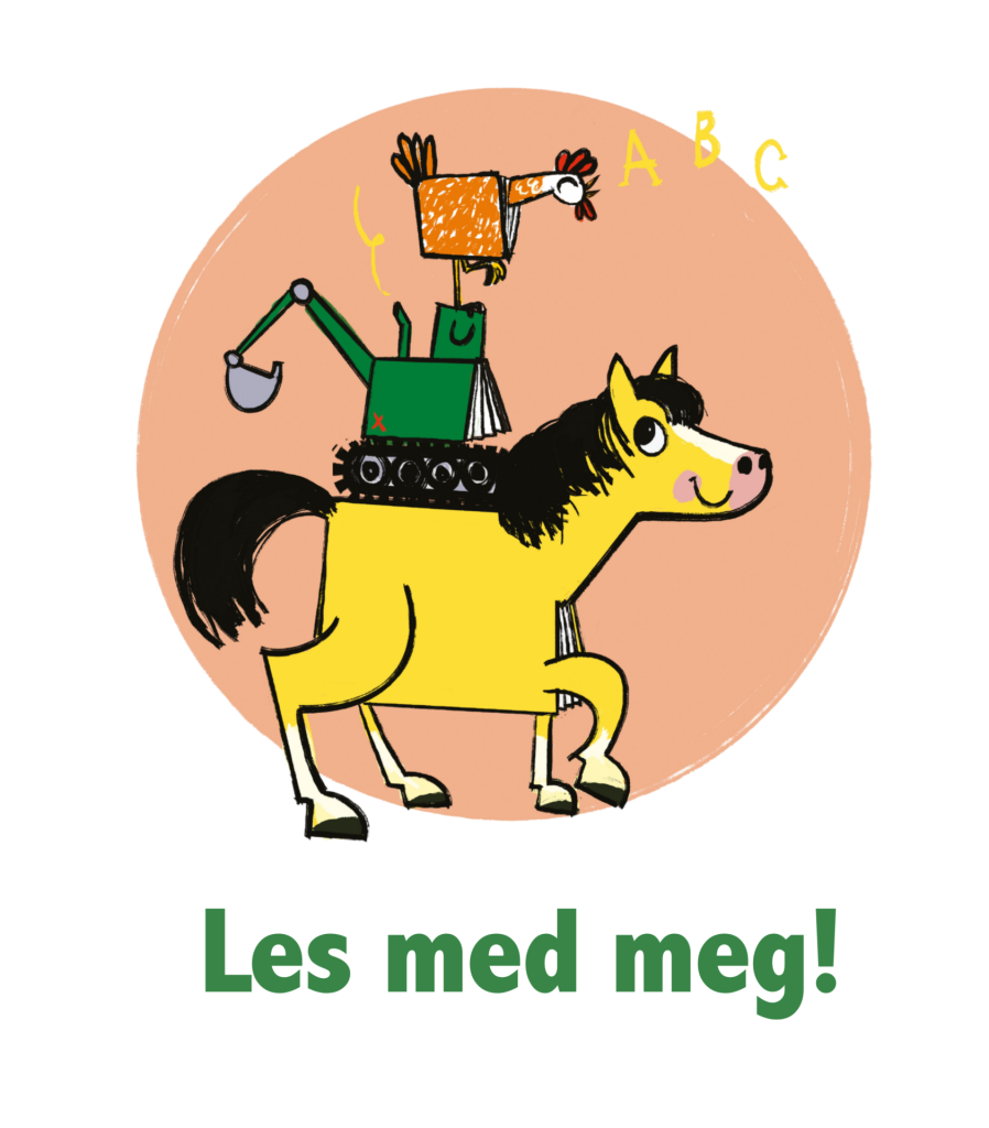 Logo "Les med meg!" Illustratør: Stina Langlo Ørdal
